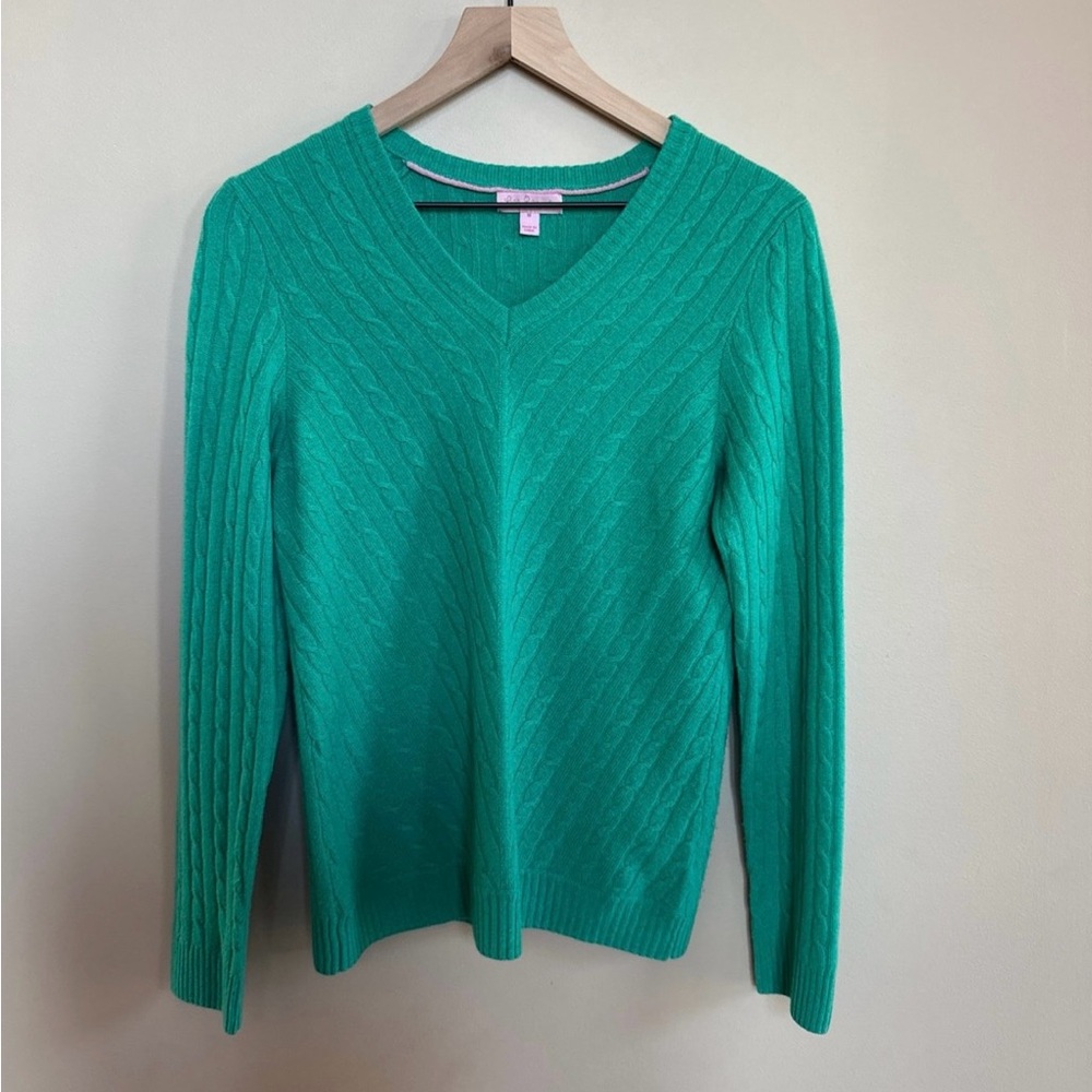 Lily Pulitzer Green V-Neck Sweater